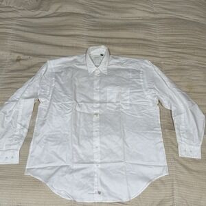 Vintage 90s Nordstrom Made In Hong Kong White Dress Shirt 17 XL Button Up - NWT